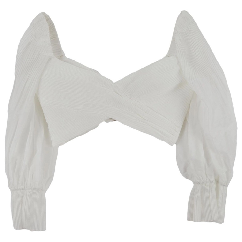 Zimmermann Cream Pleated Blouse
